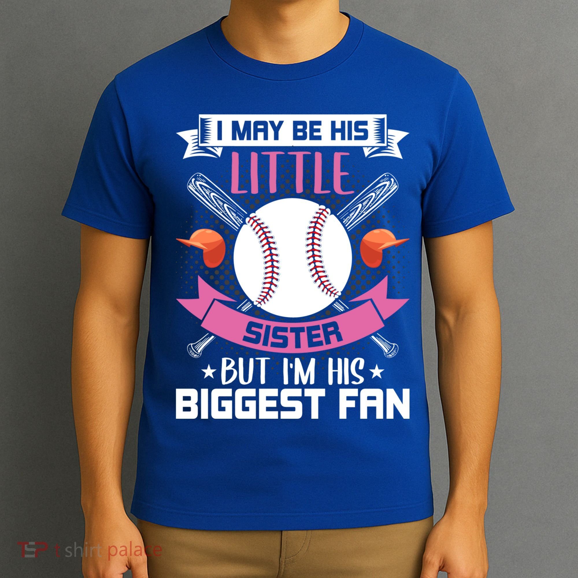 Little Sister But I'm His Biggest Fan Baseball Lover Gift T-Shirt