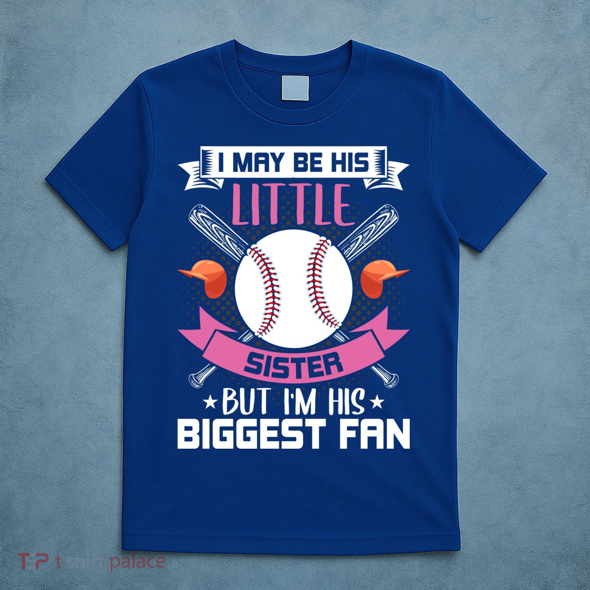 Little Sister But I'm His Biggest Fan Baseball Lover Gift T-Shirt