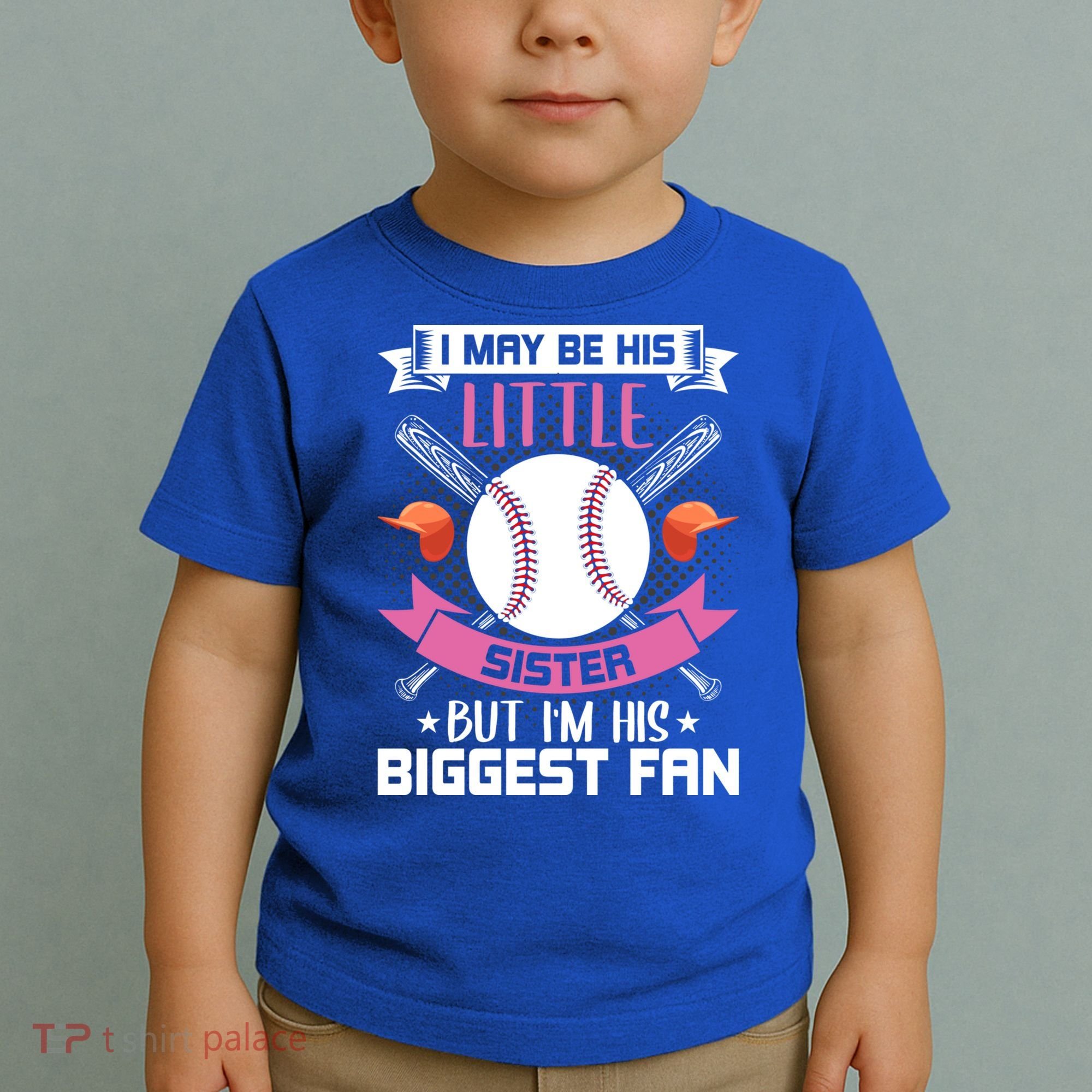 Little Sister But I'm His Biggest Fan Baseball Lover Gift Toddler T-Shirt