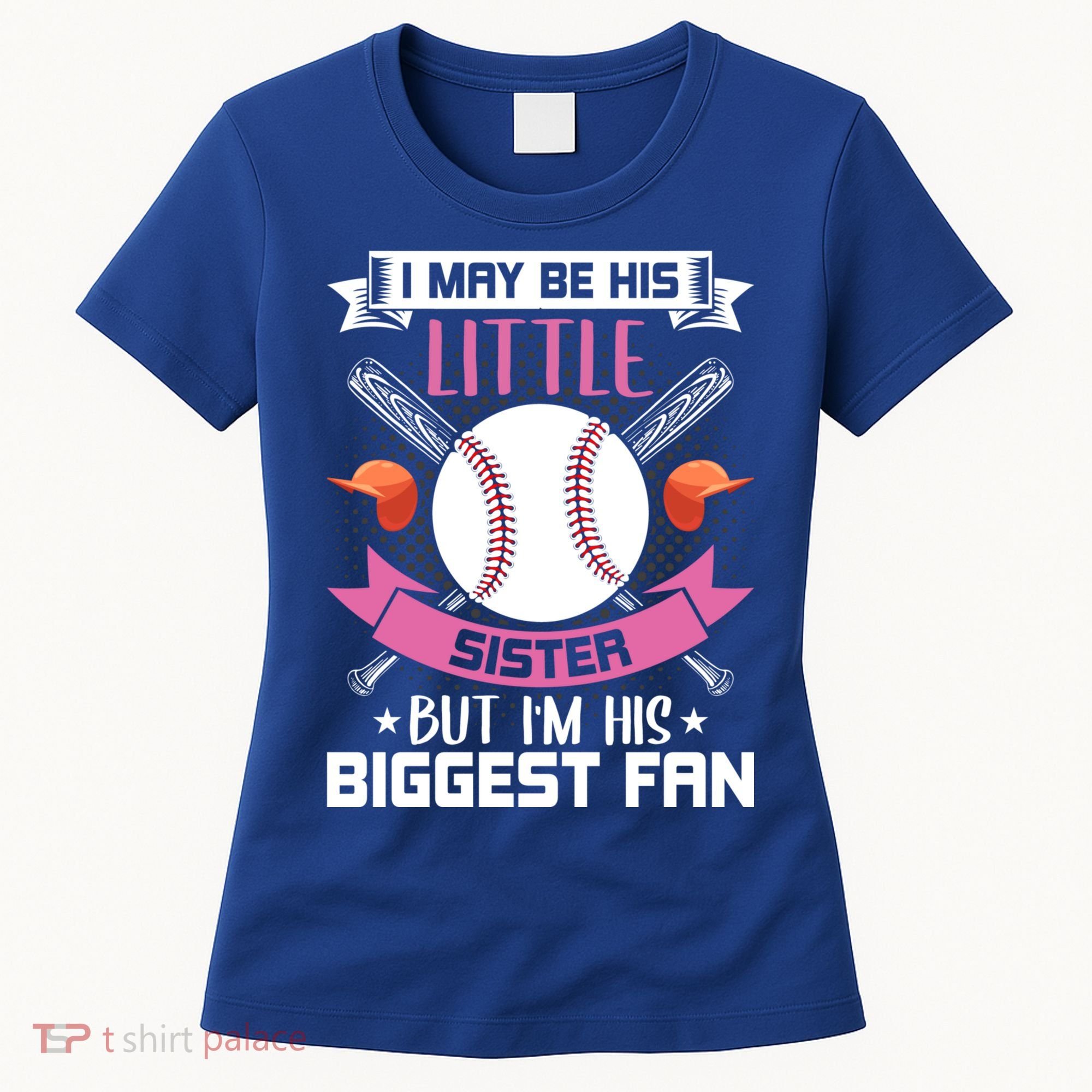 Little Sister But I'm His Biggest Fan Baseball Lover Gift Women's T-Shirt