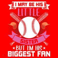 Little Sister But I'm His Biggest Fan Baseball Lover Gift Santa Hat thumb 1