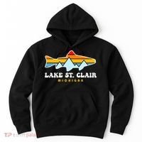Lake St. Clair Fishing Michigan Fish Hoodie thumb 0