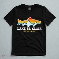 Lake St. Clair Fishing Michigan Fish T-Shirt thumb 5