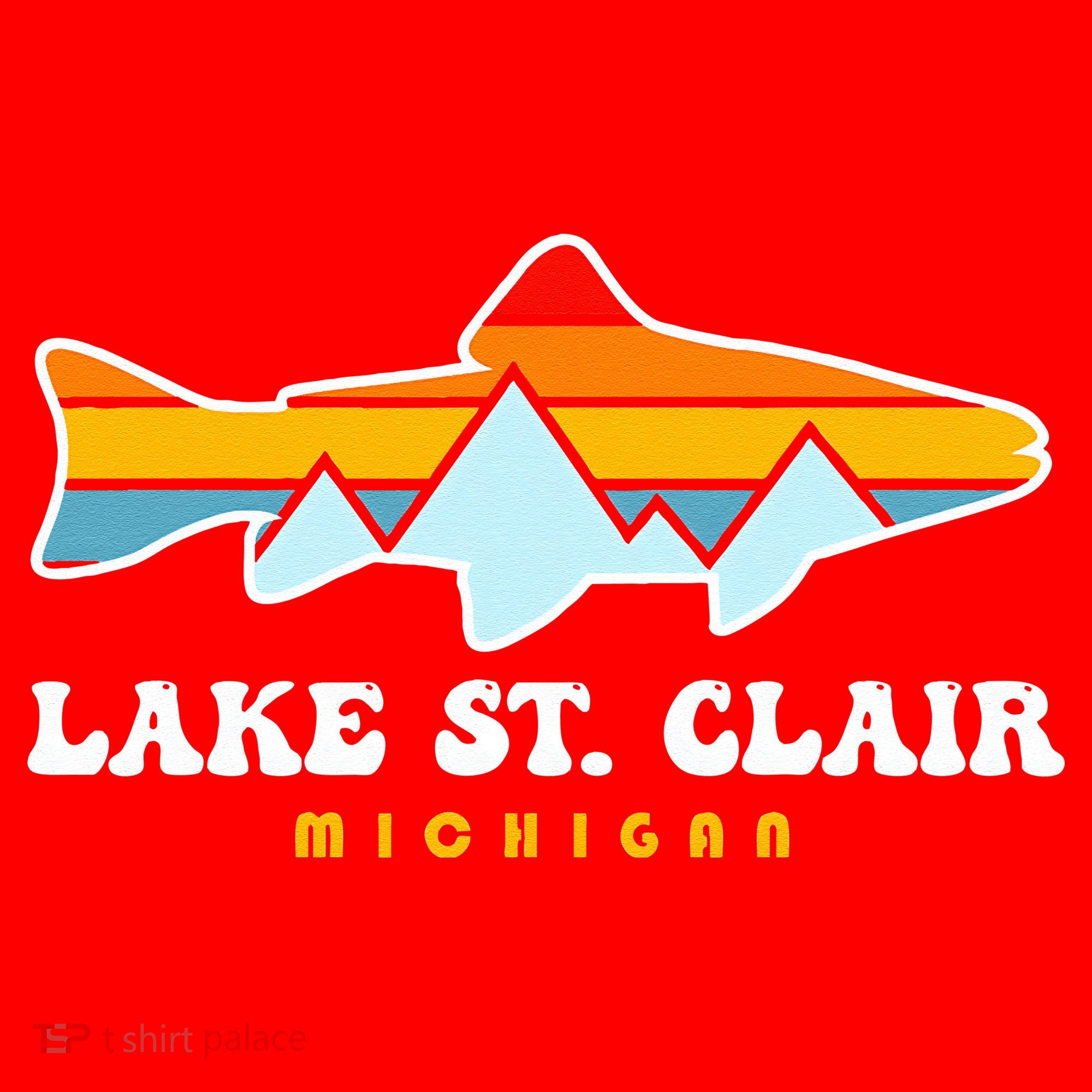 Lake St. Clair Fishing Michigan Fish Santa Hat