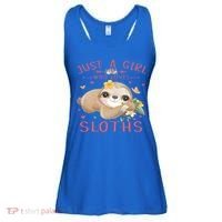 Loves Sloths Cute Sloth Lover Ladies Essential Flowy Tank thumb 0