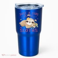 Loves Sloths Cute Sloth Lover Tumbler thumb 0