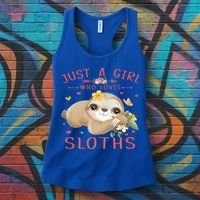 Loves Sloths Cute Sloth Lover Women's Tank Top thumb 3