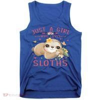 Loves Sloths Cute Sloth Lover Tank Top thumb 0