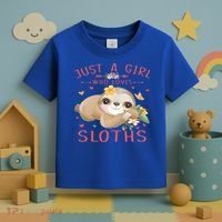 Loves Sloths Cute Sloth Lover Toddler T-Shirt thumb 3