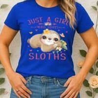 Loves Sloths Cute Sloth Lover Women's T-Shirt thumb 2