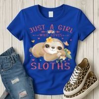 Loves Sloths Cute Sloth Lover Women's T-Shirt thumb 3