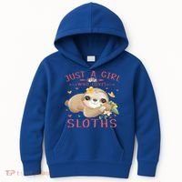 Loves Sloths Cute Sloth Lover Kids Hoodie thumb 0