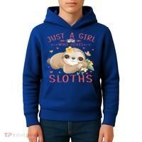 Loves Sloths Cute Sloth Lover Kids Hoodie thumb 4