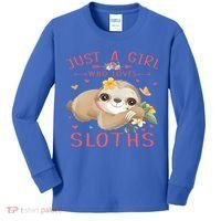 Loves Sloths Cute Sloth Lover Kids Long Sleeve Shirt thumb 0