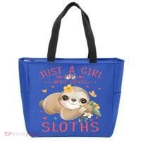 Loves Sloths Cute Sloth Lover Tote Bag thumb 0