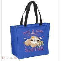 Loves Sloths Cute Sloth Lover Tote Bag thumb 2