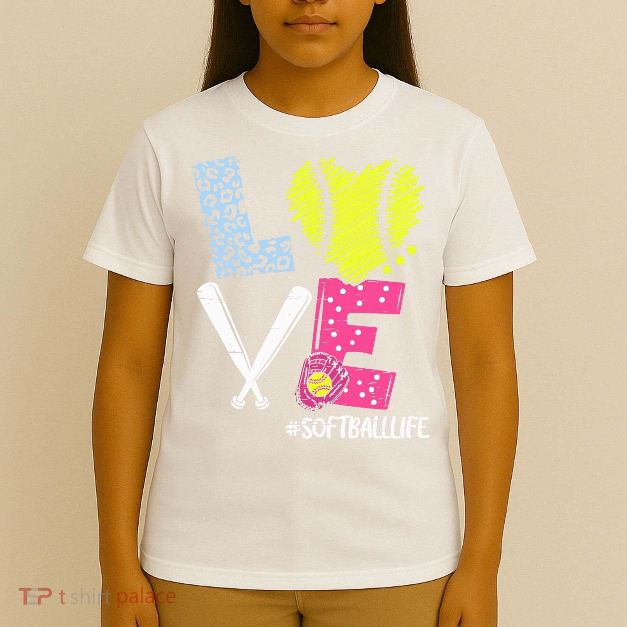 Love Softball Coach Player Softball Life Teen Girl Wo T-Shirt