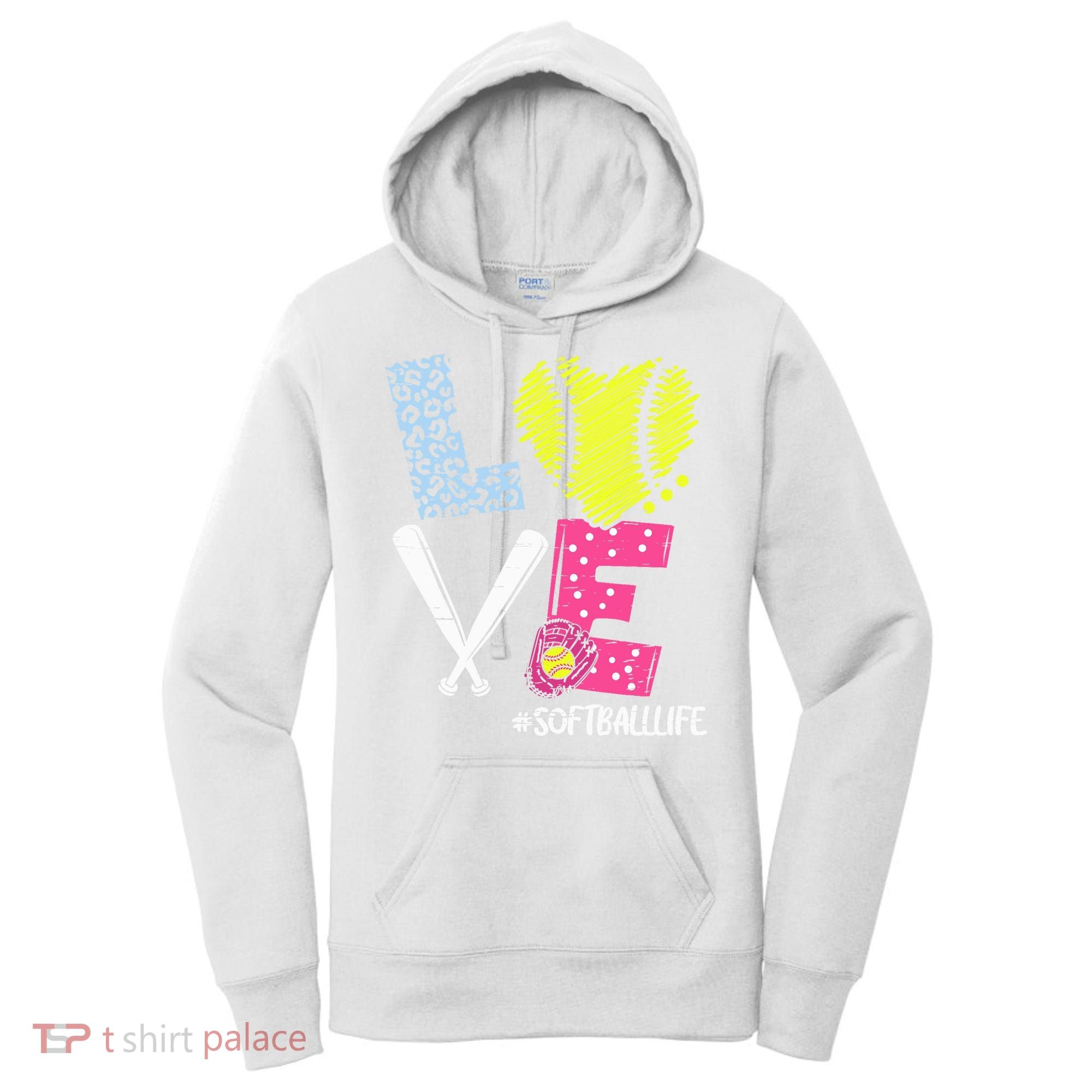 Love Softball Coach Player Softball Life Teen Girl Wo Women's Hoodie