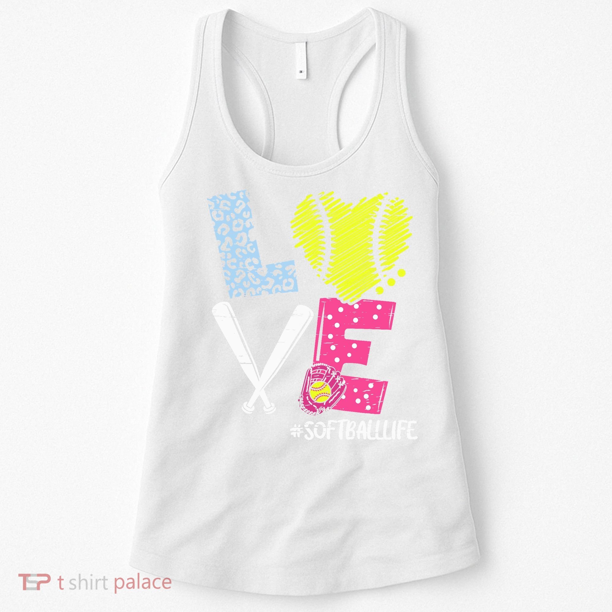 Love Softball Coach Player Softball Life Teen Girl Wo Women's Tank Top