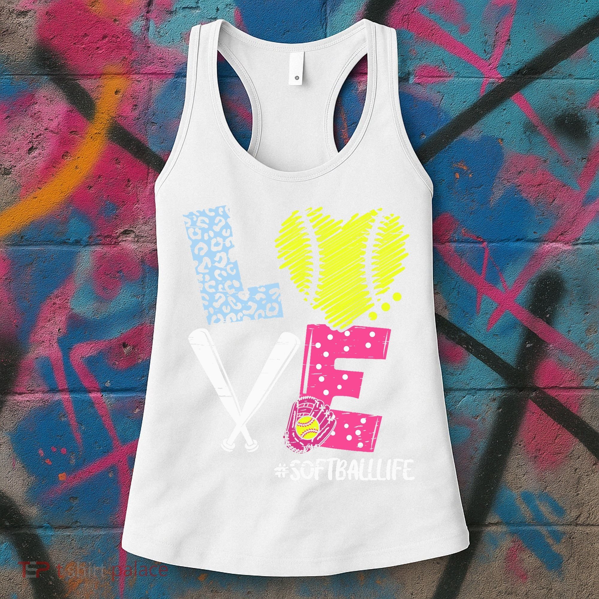 Love Softball Coach Player Softball Life Teen Girl Wo Women's Tank Top