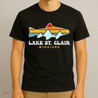 Lake St. Clair Fishing Michigan Fish T-Shirt thumb 3