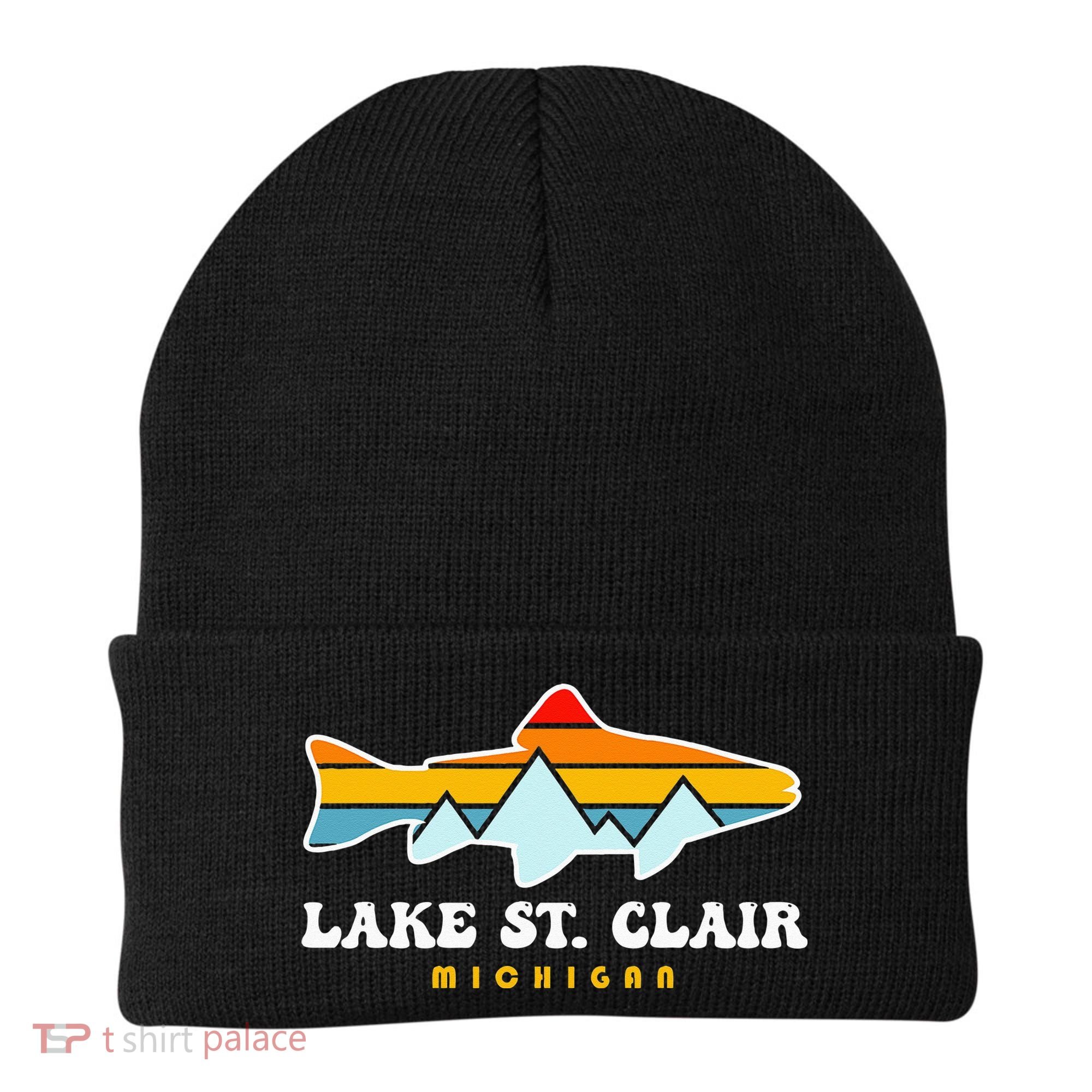 Lake St. Clair Fishing Michigan Fish Beanie