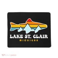 Lake St. Clair Fishing Michigan Fish Mousepad thumb 0