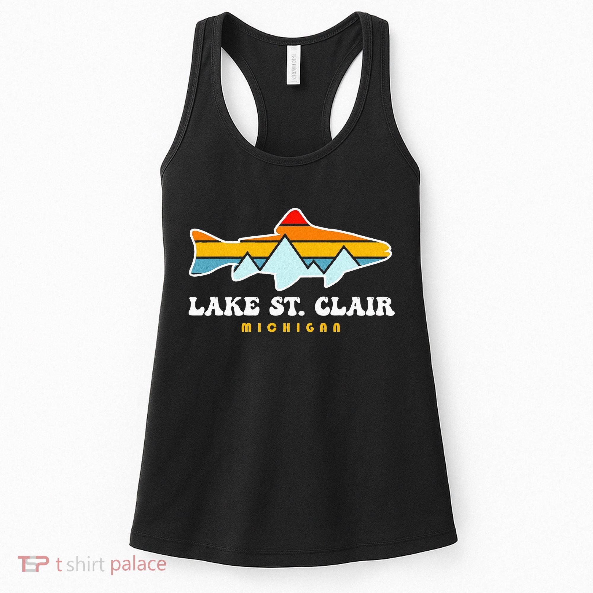 Lake St. Clair Fishing Michigan Fish Women's Tank Top
