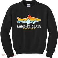 Lake St. Clair Fishing Michigan Fish Kids Sweatshirt thumb 0