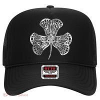 Lacrosse Shamrock Clover St Patricks Day Player Coach Gift Hat thumb 0