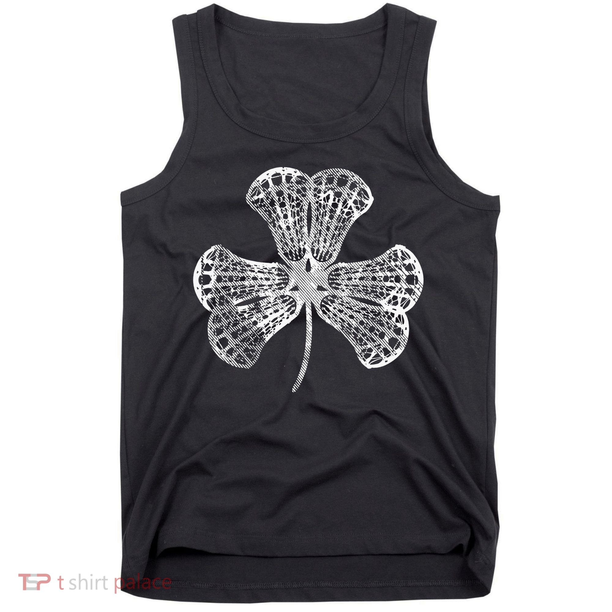 Lacrosse Shamrock Clover St Patricks Day Player Coach Gift Tank Top