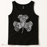 Lacrosse Shamrock Clover St Patricks Day Player Coach Gift Tank Top thumb 2