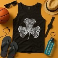 Lacrosse Shamrock Clover St Patricks Day Player Coach Gift Tank Top thumb 4
