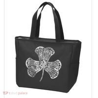 Lacrosse Shamrock Clover St Patricks Day Player Coach Gift Tote Bag thumb 3
