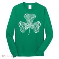 Lacrosse Shamrock Clover St Patricks Day Player Coach Gift Long Sleeve Shirt thumb 0
