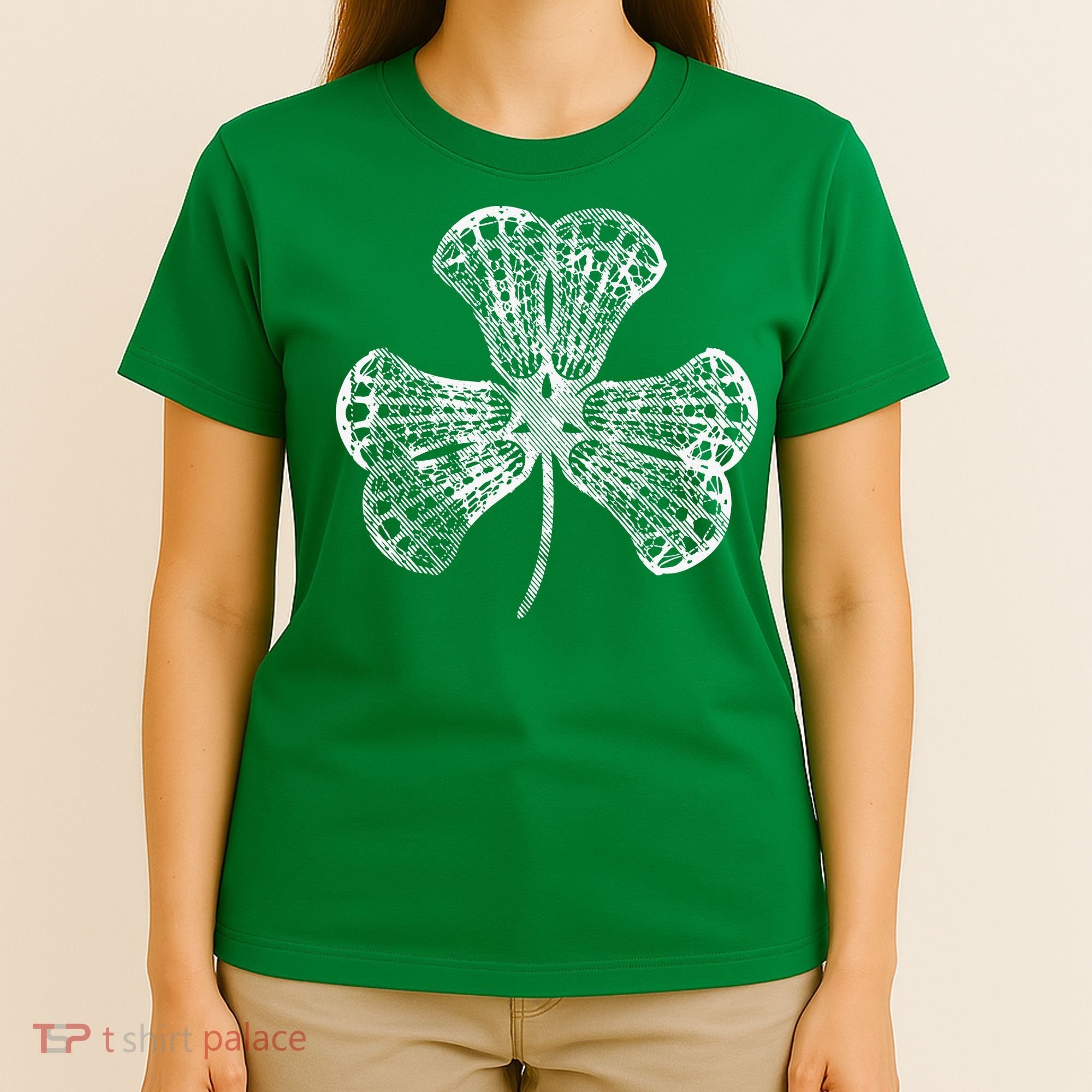 Lacrosse Shamrock Clover St Patricks Day Player Coach Gift T-Shirt