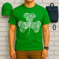Lacrosse Shamrock Clover St Patricks Day Player Coach Gift T-Shirt thumb 6
