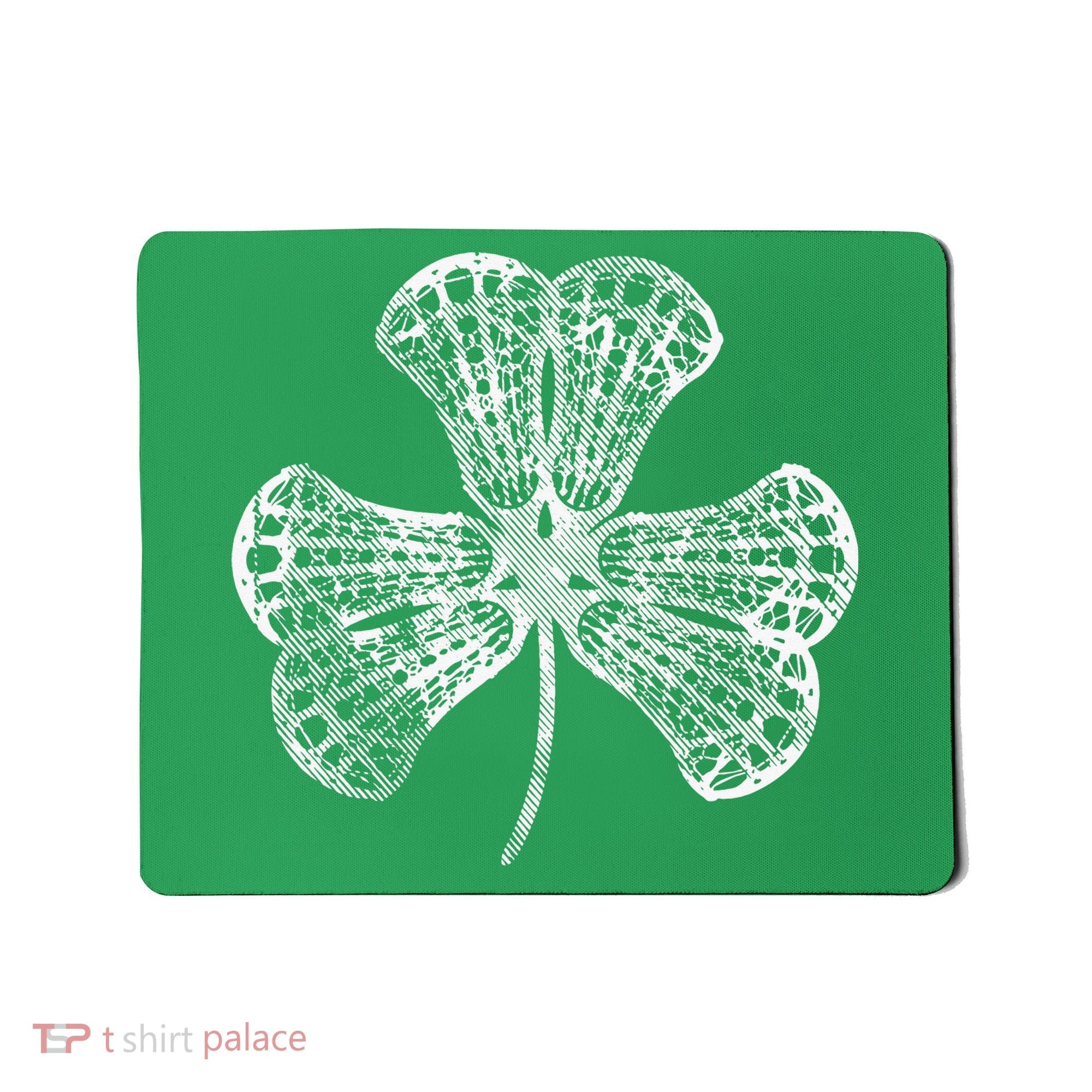 Lacrosse Shamrock Clover St Patricks Day Player Coach Gift Mousepad