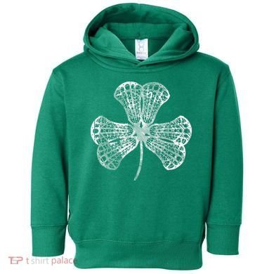 Lacrosse Shamrock Clover St Patricks Day Player Coach Gift Toddler Hoodie