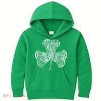 Lacrosse Shamrock Clover St Patricks Day Player Coach Gift Kids Hoodie thumb 0