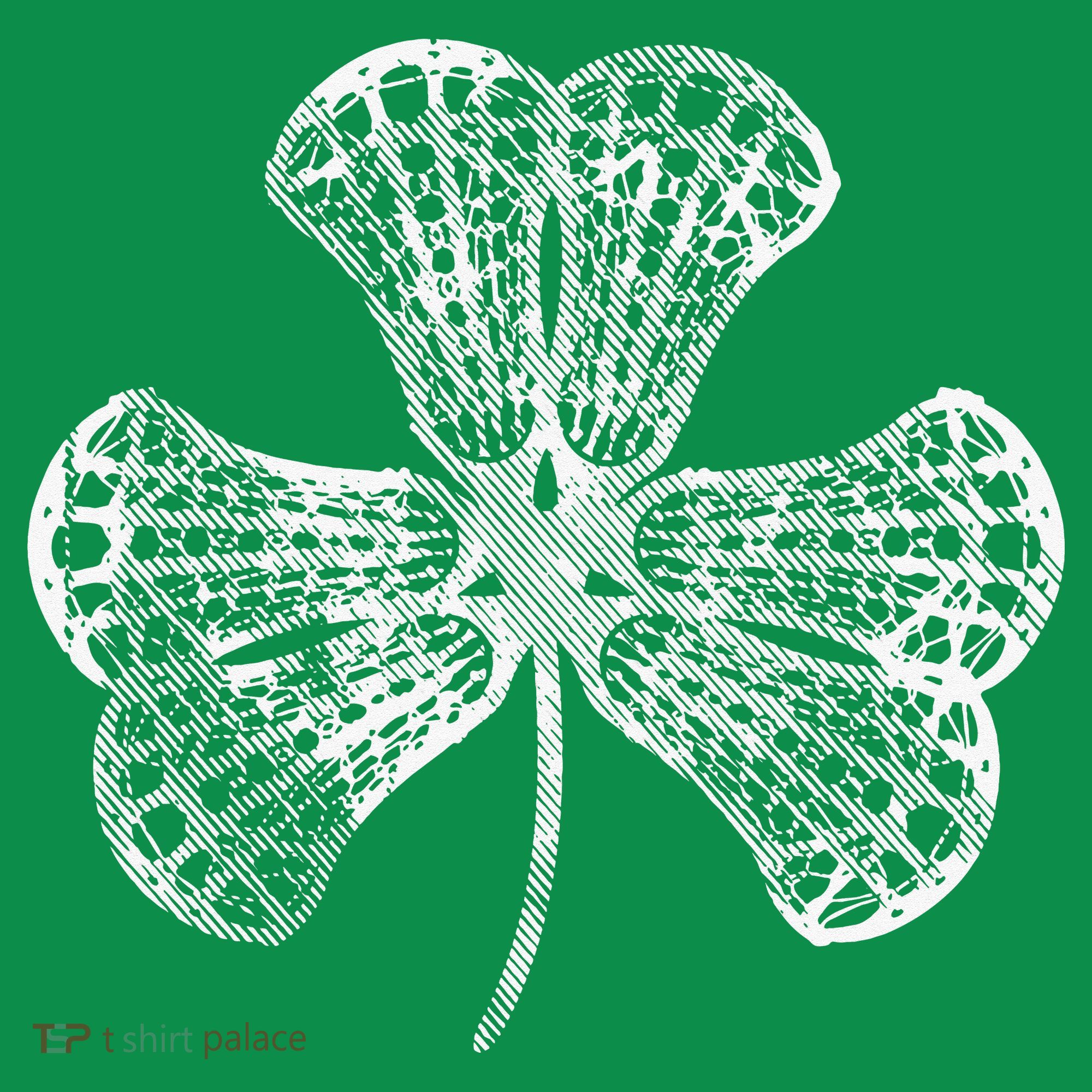 Lacrosse Shamrock Clover St Patricks Day Player Coach Gift Kids Hoodie