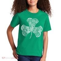 Lacrosse Shamrock Clover St Patricks Day Player Coach Gift Kids T-Shirt thumb 2