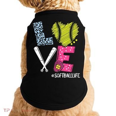 Love Softball Coach Player Softball Life Doggie Tank