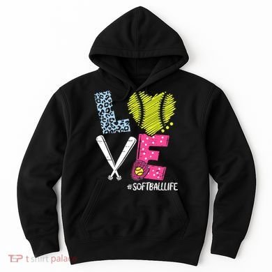 Love Softball Coach Player Softball Life Hoodie
