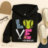 Love Softball Coach Player Softball Life Hoodie thumb 4