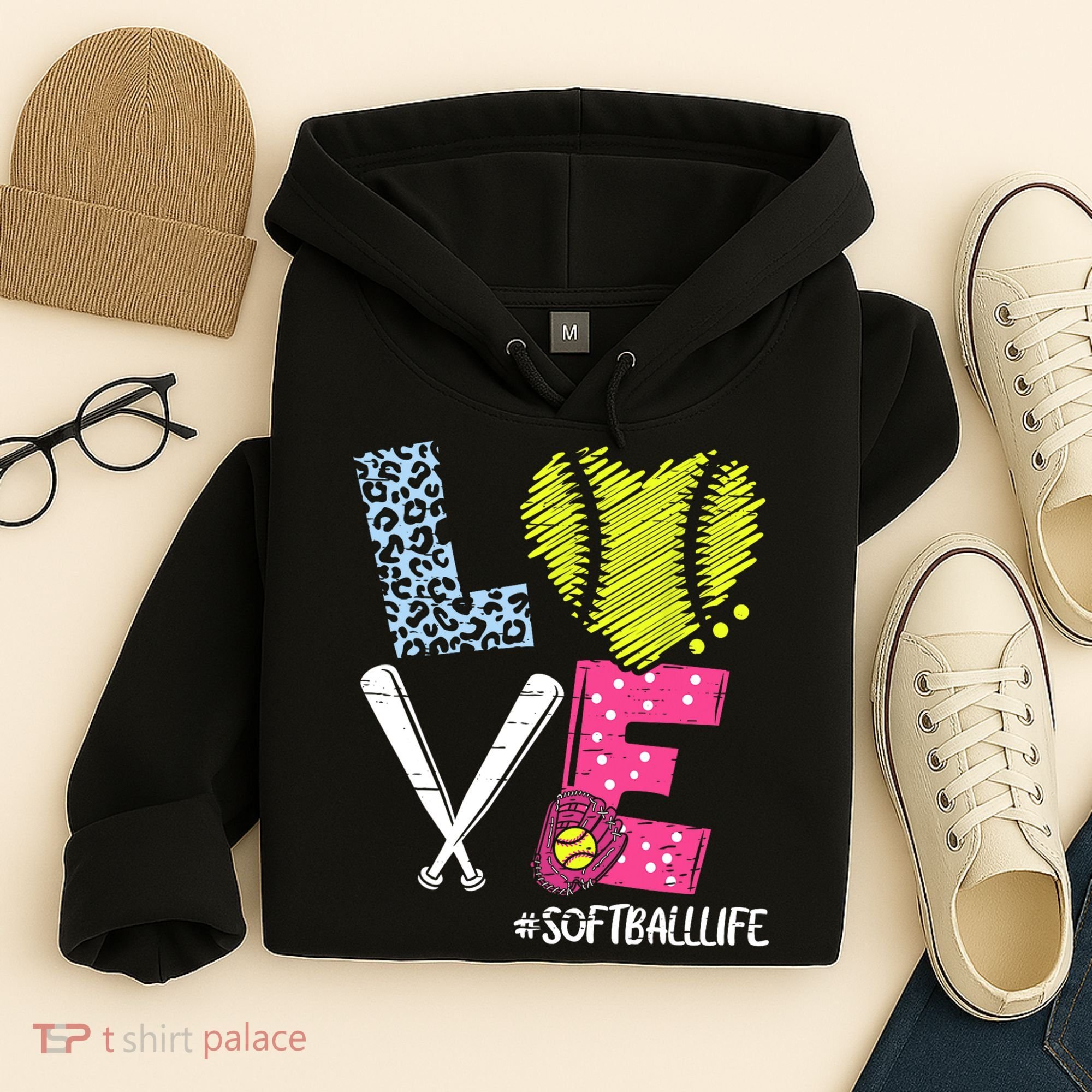 Love Softball Coach Player Softball Life Hoodie