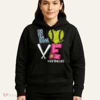 Love Softball Coach Player Softball Life Hoodie thumb 5