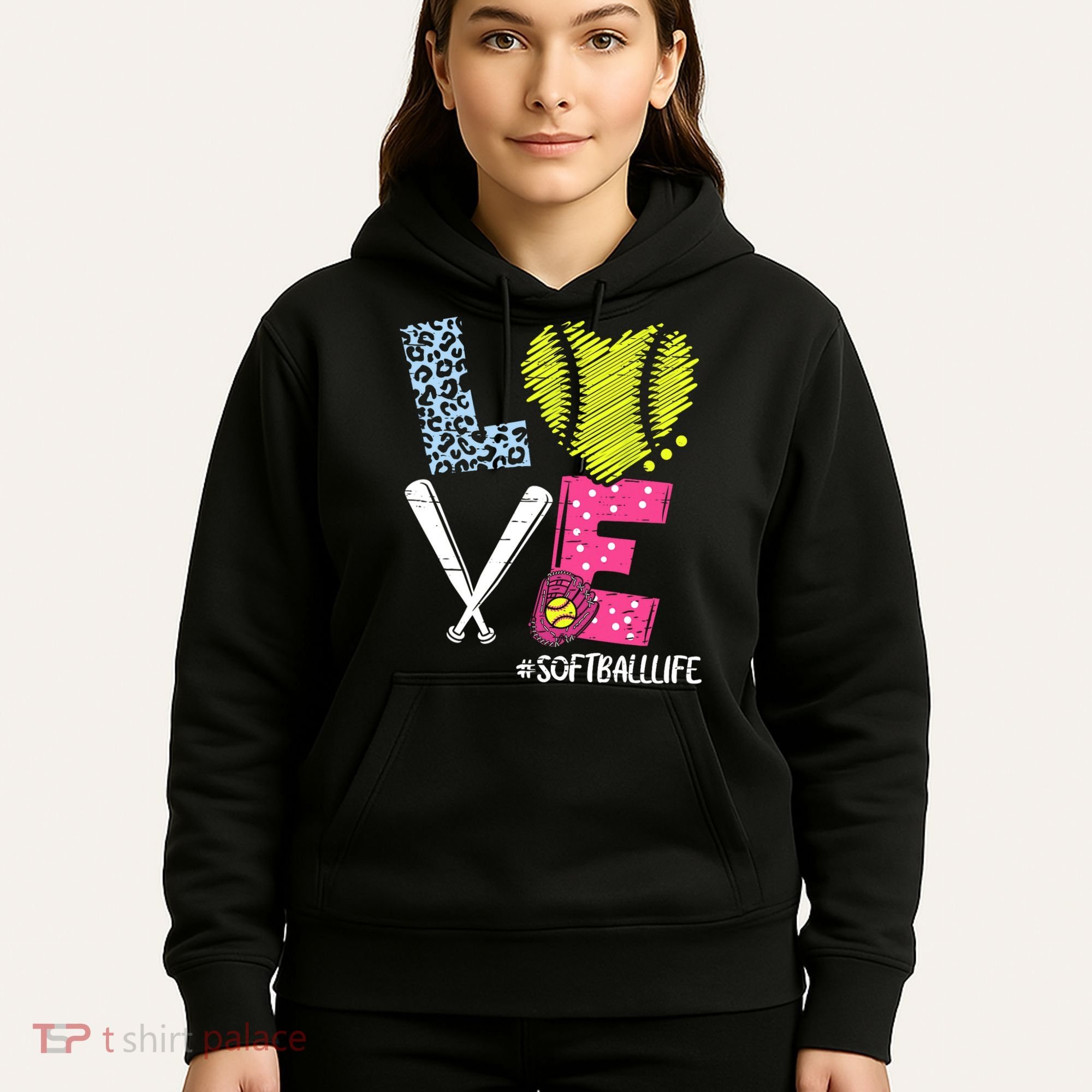 Love Softball Coach Player Softball Life Hoodie