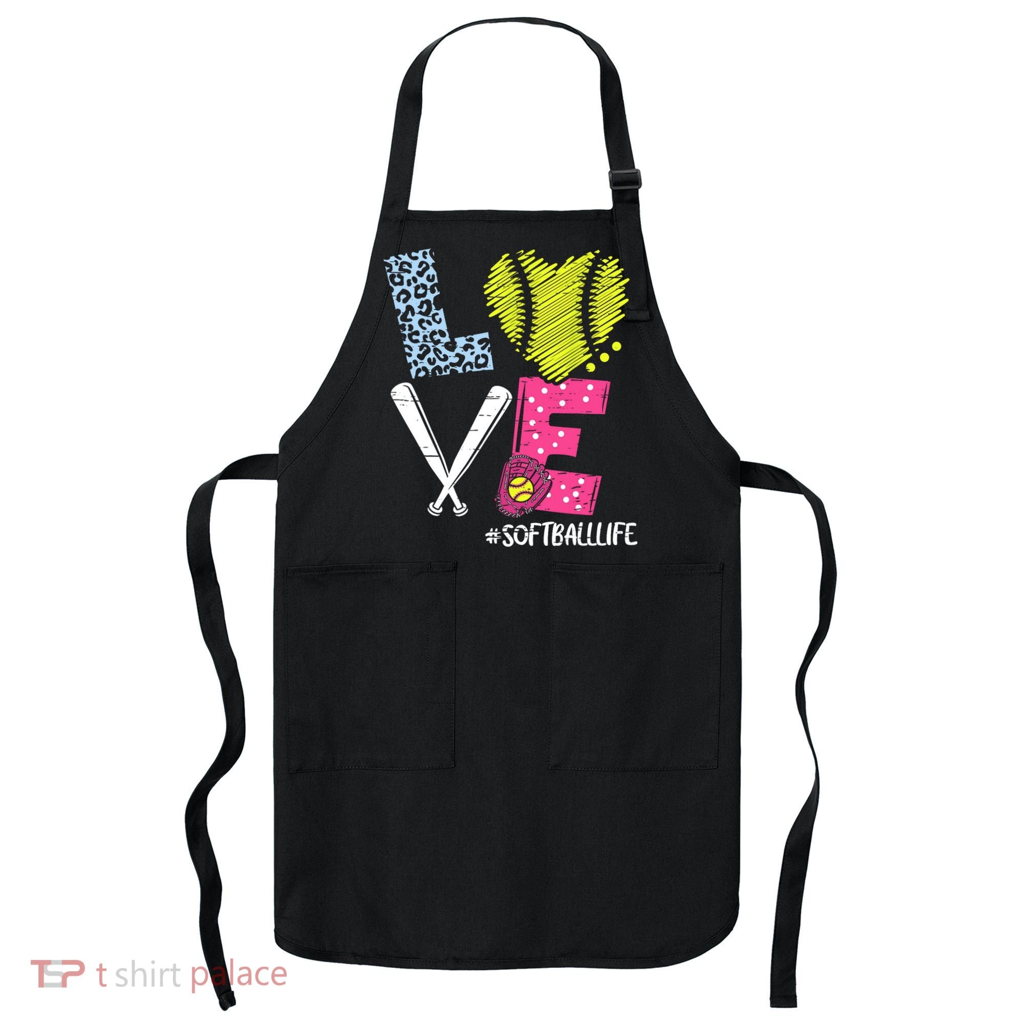 Love Softball Coach Player Softball Life Apron