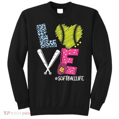 Love Softball Coach Player Softball Life Sweatshirt